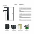 thumbnail image 6 of ELECWISH Bathroom Vessel Sink Tempered Glass Vanity Round Bowl with Oil Rubber Bronze Faucet and Pop up Drain Combo, 6 of 9