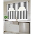 thumbnail image 4 of Grey Ombre Swag Valance and Tier Curtains 36'' Length Set, Farmhouse Modern Art Light Filtering Kitchen Curtains, Tier Curtain Valances for Bathroom/Living Room/Bedroom/Café, 4 of 6