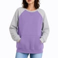 thumbnail image 7 of Enjoytime Women Sweatshirt Patchwork Long Sleeve Pullover Tops Fall Winter Fleece Casual Crew Neck Sweatshirts with Pockets, 7 of 7