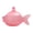 Pink, variant on KUMHONW Fish-Shaped Ceramic Sauce Bowl with Lid 6.1x4.1 Inch Porcelain Condiment Container for Kitchen Dining and Japanese Style Serving