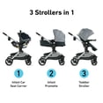 thumbnail image 3 of Graco Modes Nest Travel System, Includes Baby Stroller with Height Adjustable Reversible Seat, Pram Mode, Lightweight Aluminum Frame and SnugRide 35 Lite Elite Infant Car Seat, Bayfield, 3 of 5