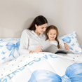 thumbnail image 4 of spefrowx Blue Butterfly Ribbon Full Size Bedding Sets for Kids, Girl Loves Bows Quote Full Size Bed in a Bag, Reversible, 7-Piece, 4 of 6