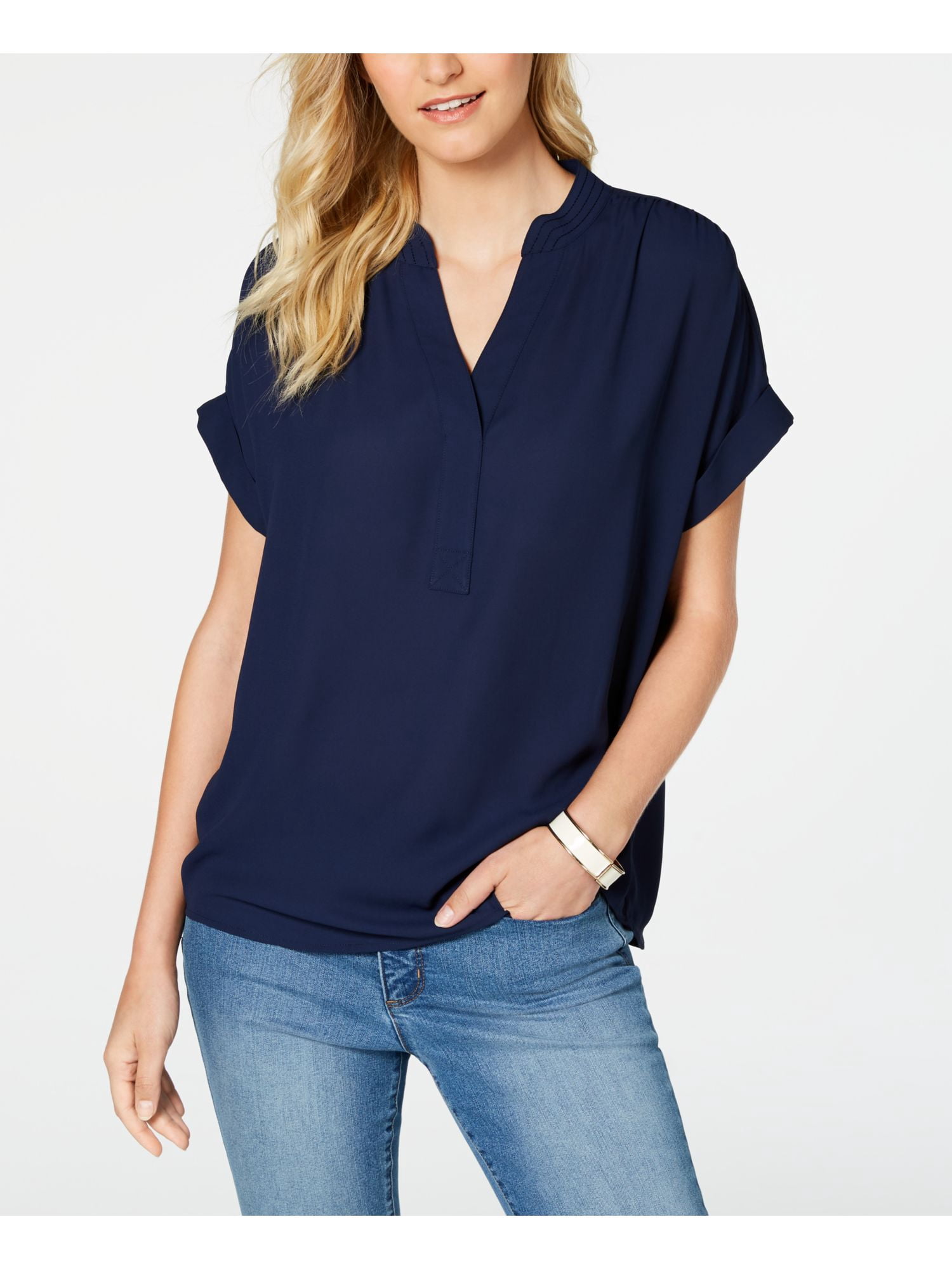 charter club petite blouses