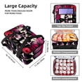 thumbnail image 3 of Skull Double Layered Insulated Lunch Bag with Two Compartments, Large Capacity, Handheld Portable Lunch Bag for Refrigerated Meals - 7.1x11.4x16.1 Inches, 3 of 6