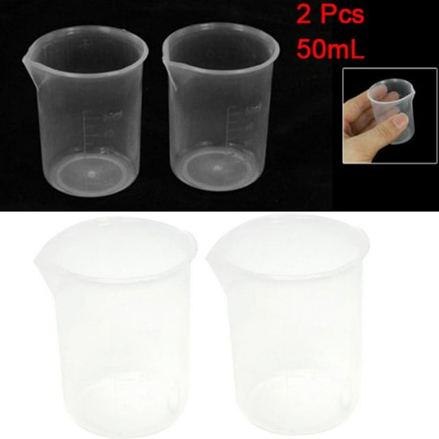 Glass & Bottle Measuring Cup for Laboratory and Classroom Use - Polypropylene 1000mL Versatile Liquid Measuring Tool for Scientific Experiments 2PCS