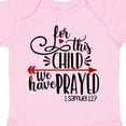 thumbnail image 4 of Inktastic For This Child We Have Prayed Red Arrow and Heart Boys or Girls Baby Bodysuit, 4 of 5