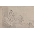 thumbnail image 2 of James Ward 18x13 Black Ornate Wood Framed Double Matted Museum Art Print Titled - A Young Boy with Dogs (ca. 1798), 2 of 5