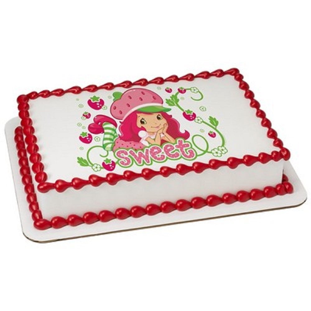 Strawberry Shortcake Edible Icing Image for 1/4 Sheet Cake