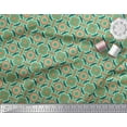 thumbnail image 2 of Soimoi Green Cotton Duck Fabric Seamless Moroccan Damask Print Fabric by the Yard 42 Inch Wide, 2 of 3
