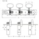 thumbnail image 4 of 4 Piezas 1:15 Sintonizador de Guitarra de Plata CláSica Clavijas de Clavijas de Clavijas para Piezas de Guitarra, 4 of 5