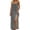 Gray C, variant on Women's Summer Dress Backless V Neck Spaghetti Strap Loose Flowy Midi Cami Dresses White C S