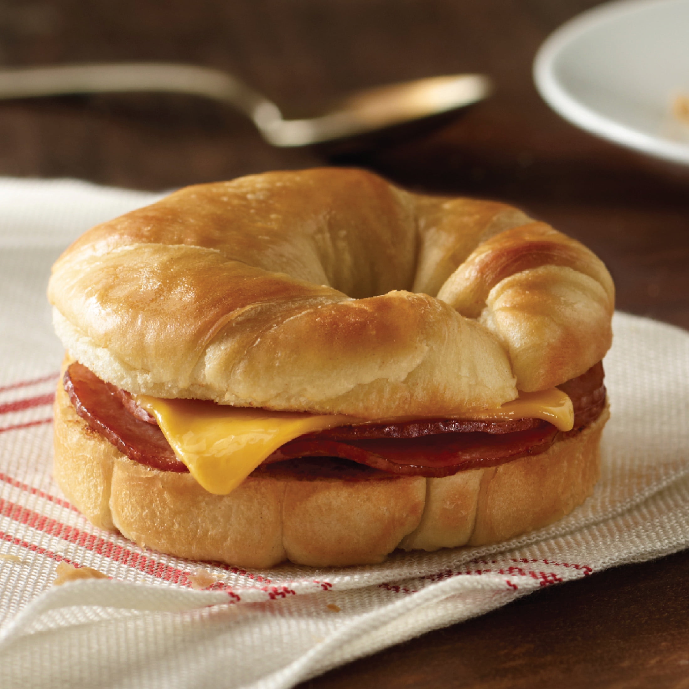 Jimmy Dean Frozen Breakfast Sandwich, Ham & Cheese Croissant, 8 Count