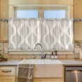 thumbnail image 2 of Yayeee Kitchen Curtains Tier Set of 2 Light Filtering 57"x36" Over Sink Window Panels, Light Gray Pattern, 2 of 7