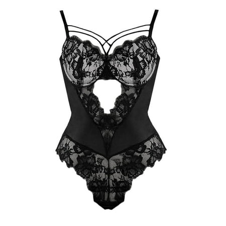

delivery before christmas lingerie cutout bandage crochet underwear teddy strap embroidery lingerie ladies