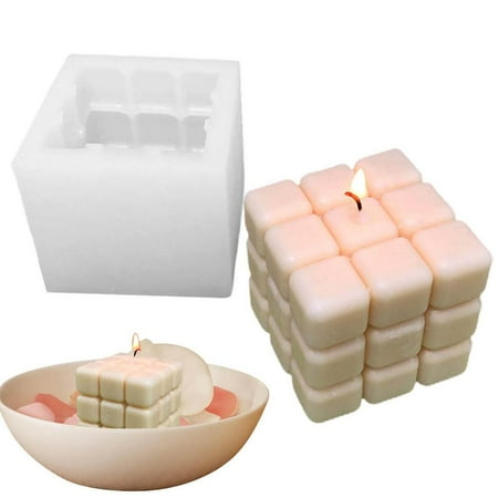 

Peitten Cube Silicone Candle Mold Square Cube Silicone Molds Creative DIY Square Shape Chocolate Candy Mold Candle Molds For Home Table Decor Birthday Gifts gorgeous