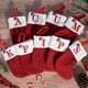 thumbnail image 2 of Calcetines de punto con alfabeto navideño, bonitos calcetines de punto rojos para decoración navideña, adornos para árbol de Navidad, regalo de Papá Noel, 2 of 5