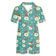 thumbnail image 5 of Censtreet Christmas Pajama Sets for Women 2 Piece Soft Button Down Pj Sets Sleepwear Short Sleeve Loungewear Shorts, 5 of 9
