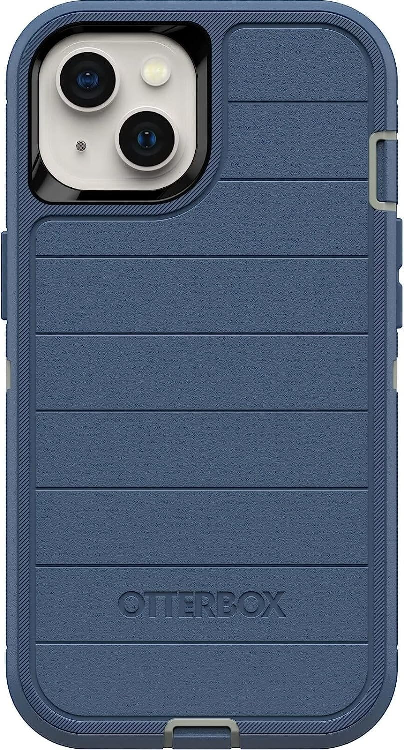 OtterBox Defender Series Screenless Edition Case for iPhone 13 Only - Holster Clip Included - Microbial Defense Protection - Non-Retail Packaging - Fort Blue