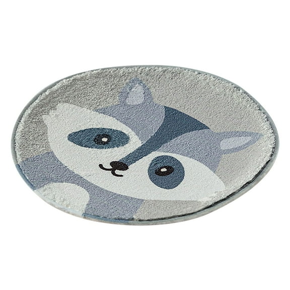 Thick Round Chair Cushion - Office & Kindergarten Seat Pad for Kids/Adults, Ergonomic Winter Warm Desk Pillow, Non-Slip Washable Stool Cover with Cute Animal Print (12-14 Inch)