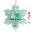 thumbnail image 3 of Snowflake-Shaped Sea Glass Friendship Decor - Timeless Friendship Heart Keepsake - Christmas Pendant for Christmas Tree Hanging Ornaments, Sea Glass Art for Best Friends, 3 of 5