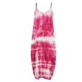 thumbnail image 4 of CQCYD Summer Dress, Women Sleeveless V-Neck Suspender Dress Printed Dress Floor-Length Dress Loose Leisure Dress on Sale Hot Pink XL, 4 of 5