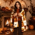 thumbnail image 5 of Clearance! Halloween Throw Blanket, 39x27 Inch Flannel Fleece Blanket for Couch, Cute Pumpkin Ghost Buffalo Plaid Bedding, Orange, 5 of 6