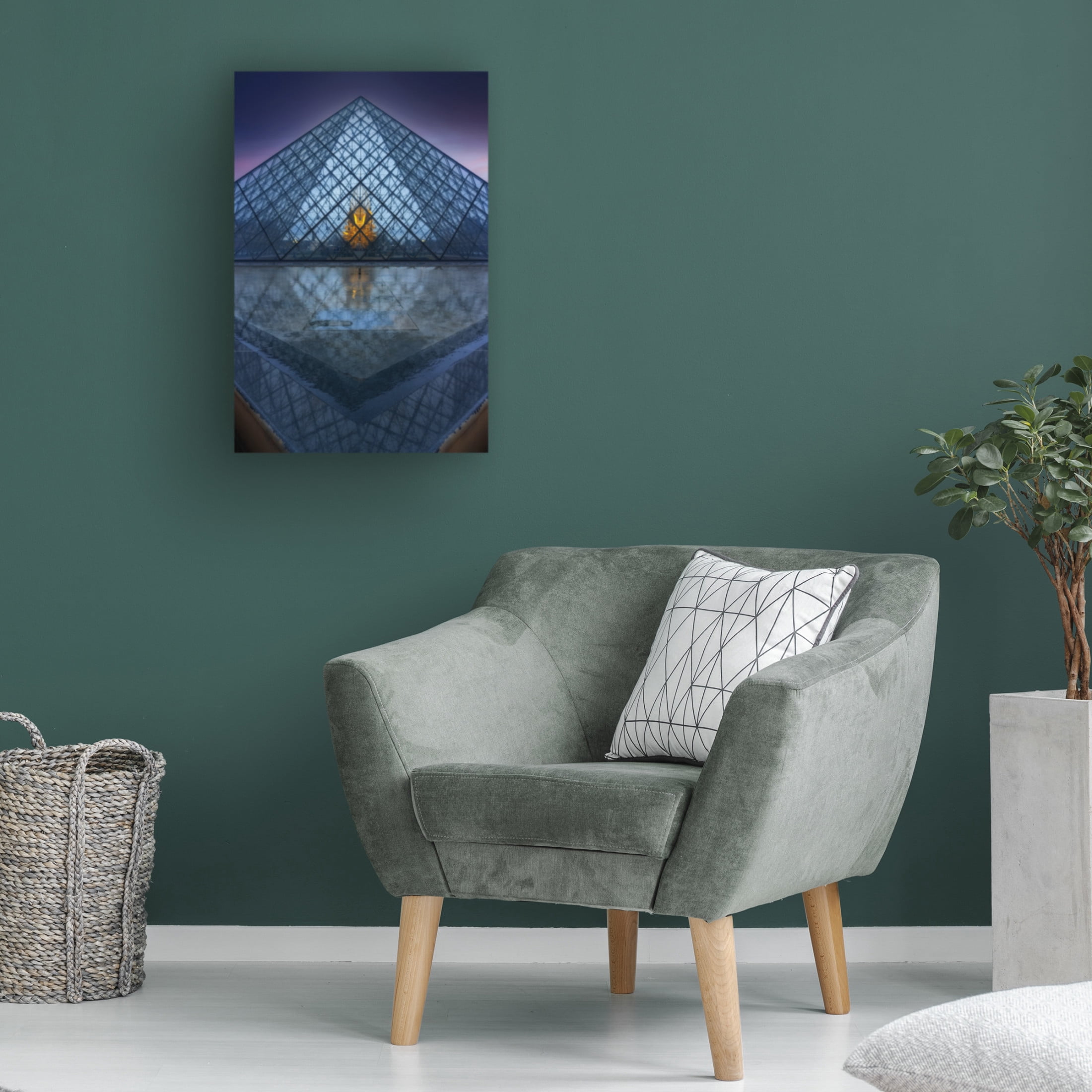 Canvas Wall Art - Jorge Lopez Noval 'The Piramid' Wall Art for Living Room, Bedroom, or Office Décor by Trademark Fine Art - 30 x 47 Inches