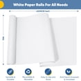 thumbnail image 2 of Rollo de papel kraft Donyang blanco de 15 cm x 11 m para envolver, 2 of 7