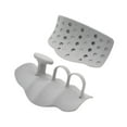 thumbnail image 4 of 2 almohadillas de agarre para levantamiento de pesas, ergonómicas, antideslizantes y flexibles de silicona. gris, 4 of 9
