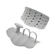 thumbnail image 4 of 2 agarres para levantamiento de pesas, agarres flexibles antideslizantes para entrenamiento, barra de pesas sin dedos gris, 4 of 9