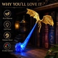 thumbnail image 2 of Dragon Bookshelf Nook Light, 3D Printed Fire-Breathing Fantasy Shelf Decor, Flying Dragon Design Fantasy Reading Nook Decor, Unique Gift for Book Lover Halloween Display, 2 of 7
