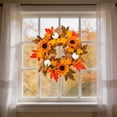 thumbnail image 2 of Halloween Sale Clearance!Fall Decorations for Home, Artificial Fall Wreath Sunflower Maple Leaf Pumpkin Wreath For Thanksgiving Decor, 2 of 7