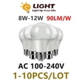 thumbnail image 2 of Bombilla led A60 para sala de estar, luces E27, B22, 8W-12W, 90lm/W, iluminación de alto Lumen para casa y hogar, 2 of 4