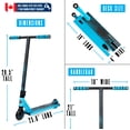 thumbnail image 3 of Trottinette freestyle pour enfants 6–10 ans – trottinette de tricks solide, 30 po, plateau 4 × 19 po, roues 100 mm, bleu – Madd Gear Carve Pro, 3 of 9
