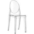 thumbnail image 4 of 2xhome Set of 4 Modern Contemorary Dining Ghost Side Chairs Transparent Stackable Victorian Acrylic Plastic Vanity Chairs, Clear, 4 of 13