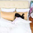 thumbnail image 4 of Funda de Almohada uxcell Satén con Cierre de sobre Juego de 2 Fundas Almohada Sedosa de Lujo Caramelo 51x91cm, 4 of 6