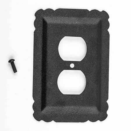 - Switchplate Black Steel Outlet RSF