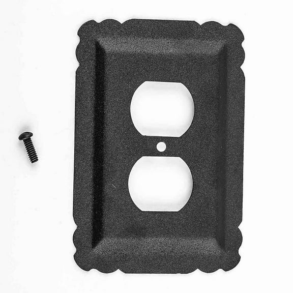 Switchplate Black Steel Outlet RSF | Renovator's Supply