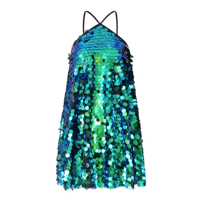 Sexy Tassel Sequined U Neck Sling Dress Dresses Sexy Tassel Sequined U Neck Sling Dress Dresses