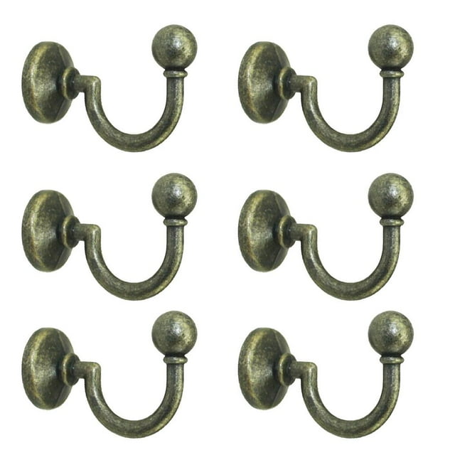 6 Unids Sombrero De Bronce Capa Toalla Puerta Baño Aseo Armario Percha Sunnimix Ganchos de tela