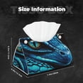 thumbnail image 4 of Kdxio Blue Viper Snake Closeup Face Print Tissue Box Cover,Modern PU Leather Rectangular Tissue Box Holder for Bathroom Living Room Bedroom Office Desk Car Home, 4 of 6
