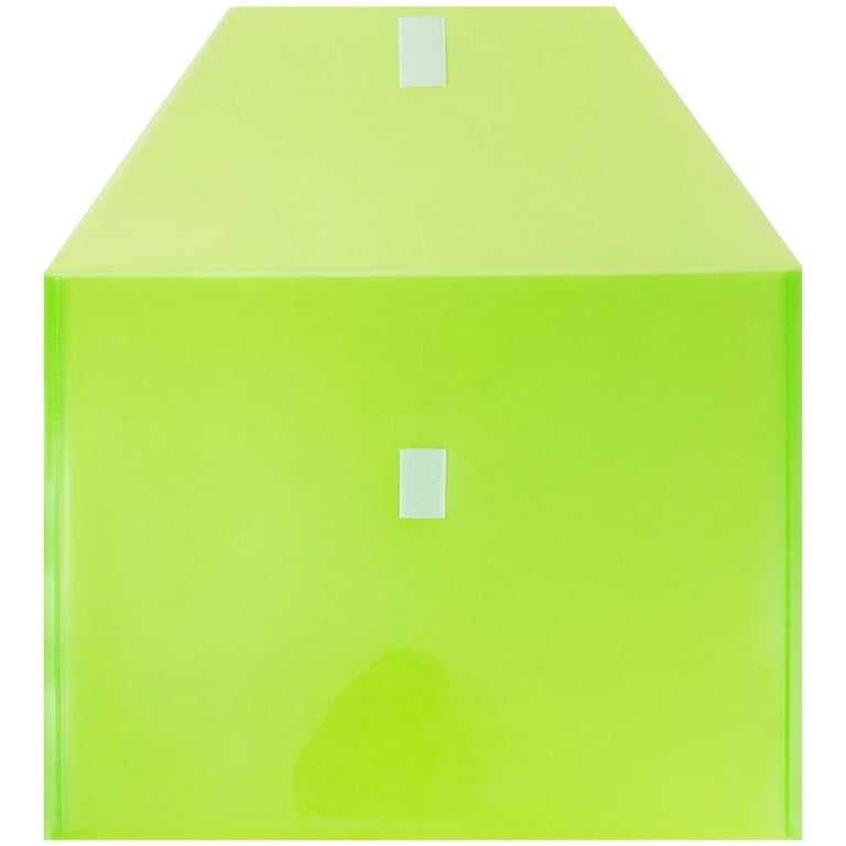JAM Paper Plastic Hook & Loop Envelopes, 9.75" x 13", 6 Pack photo 3
