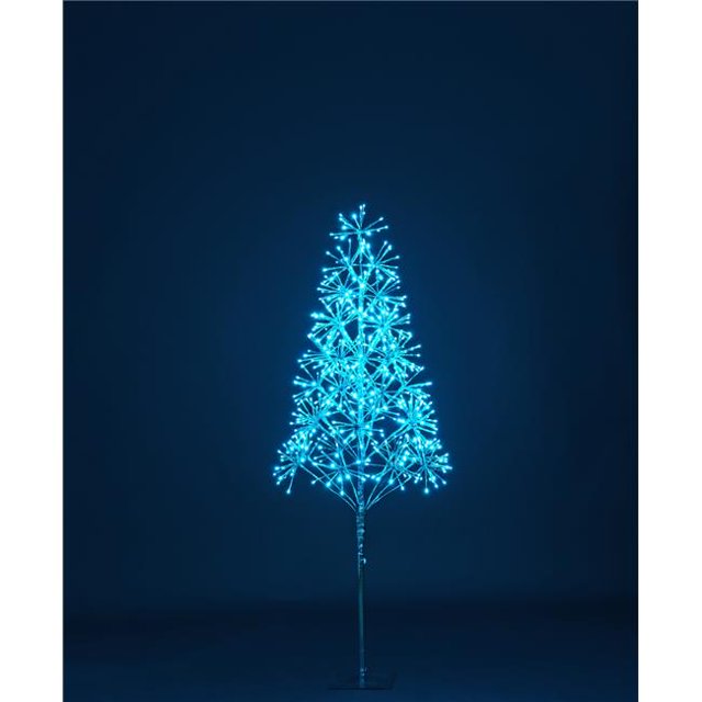 Queens of Christmas LED-TR3D05-LTL Arbre LED 5 Pi. Starburst, Teal