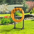 thumbnail image 6 of Garden Hose Holder Freestanding, Detachable Heavy Duty Metal Hose Stand with 6 Hooks, Water Hose Reel Rack Organizer, 6 of 9