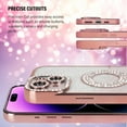 thumbnail image 2 of for iPhone 15 Bling Case Women Girls Luxury Gradient Glitter Diamond Case Sparkle Rhinestone Camera Lens Protection Soft Silicone Shockproof Cover for iPhone 15 6.1 inch, Pink, 2 of 12
