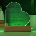 thumbnail image 2 of To My Dear Son - Acrylic Heart Plaque Gift for Him, Inspirational Heart Plaque for Birthdays, Son Gift for Graduation, Unique Room Decor for Him, 2 of 4