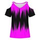 thumbnail image 3 of Camisas de Manga Corta para las Mujeres Blusa de Cuello Redondo de Impresión Casual, Top de Algodón de Imitación Ligero para el Hogar, el Uso Diario Y las Cuatro Estaciones, 3 of 4
