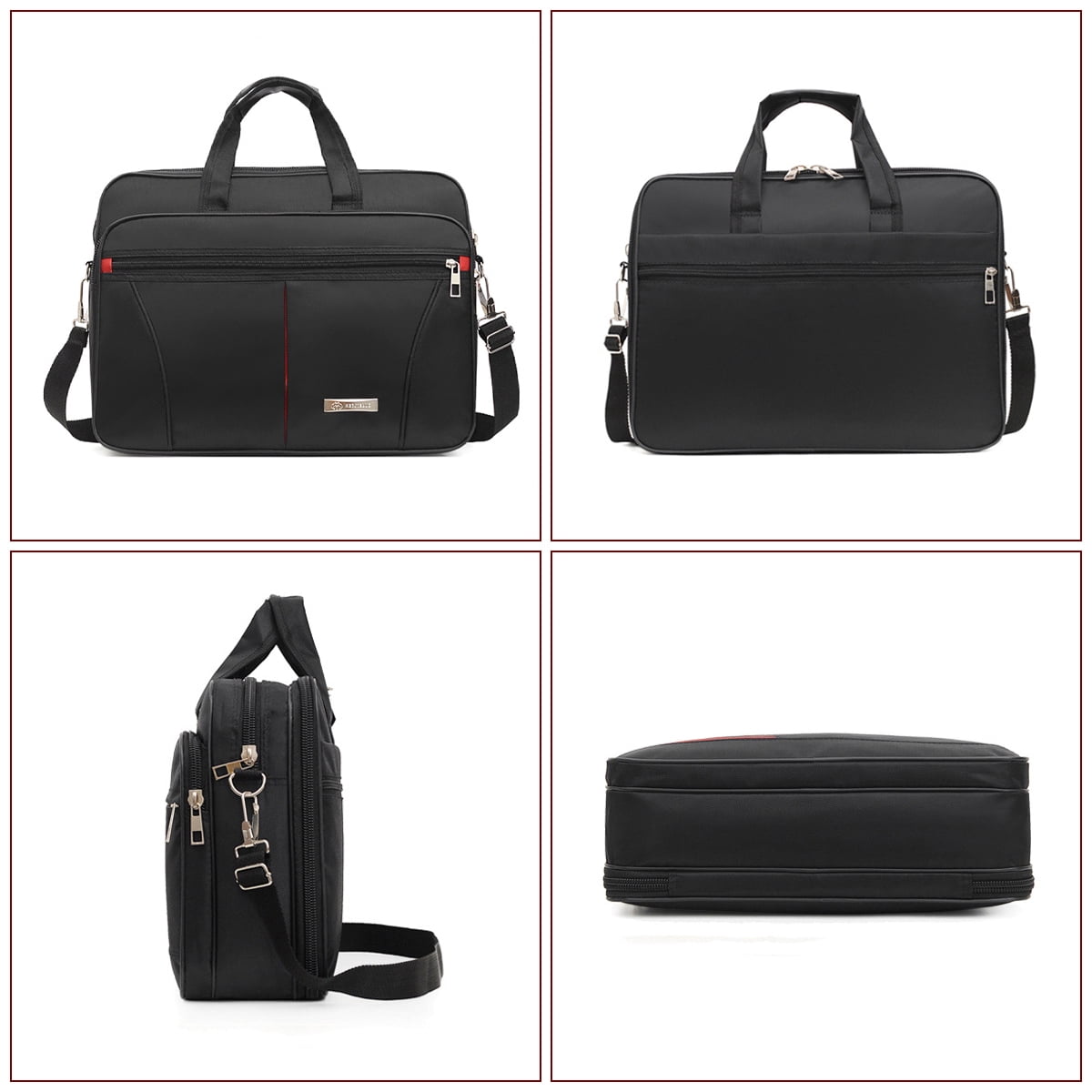 Queentrade Laptop Bag Premium Laptop Briefcase Fits up to 15.6 inch Laptop Water-Repellent Shoulder Messenger Bag Computer Bag for Travel/Business/Men/Women-Black