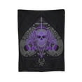 thumbnail image 1 of XMXY Fleece Throw Blanket for Couch, Grey Skull Ace Print Lightweight Plush Fuzzy Cozy Soft Bed Blankets and Throws for Sofa, 50"x40" inches, 1 of 8