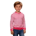 thumbnail image 2 of WOYY Boys Striped Crew Neck Sweatshirt Casual Long Sleeve Pullover Sweatshirt, Sizes 3-14, 2 of 4